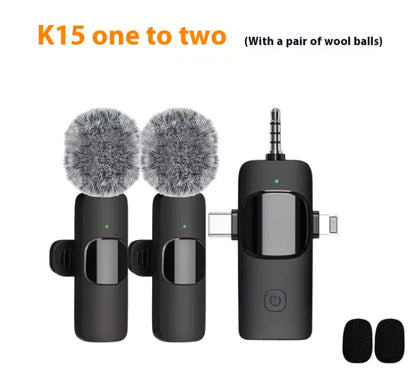 3-in-1 Wireless Collar Clip Microphone