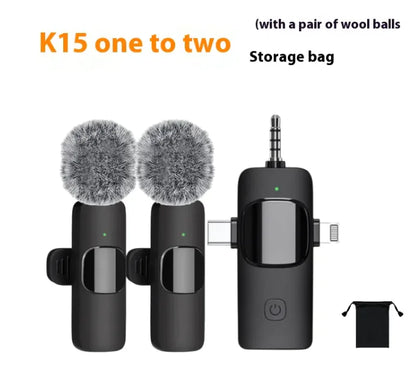 3-in-1 Wireless Collar Clip Microphone