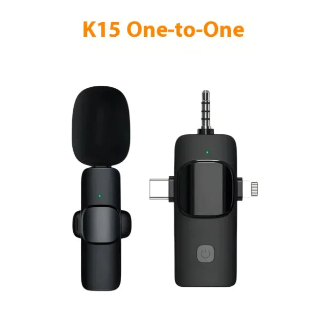 3-in-1 Wireless Collar Clip Microphone